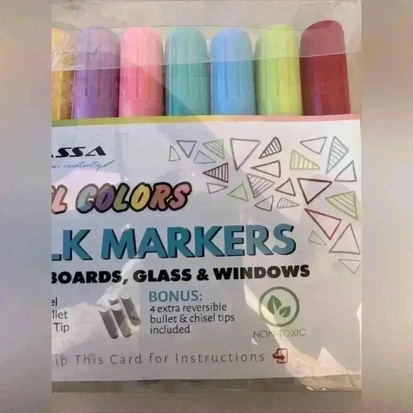 Chalk Pens For Chalkboard Blackboard Liquid Markers for Ad Board Signs LED Glass - Picture 4 of 5